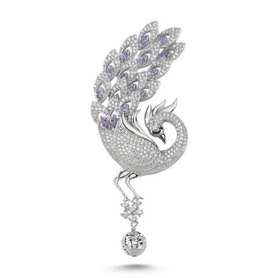 Wholesale Peacock CZ Brooch & Pendant