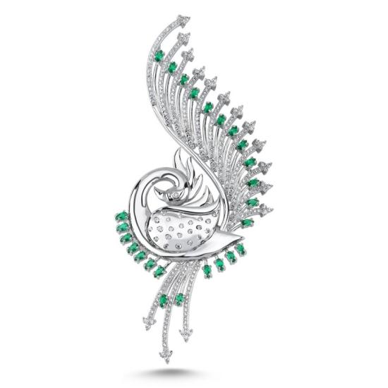 Wholesale Peacock CZ Brooch & Pendant