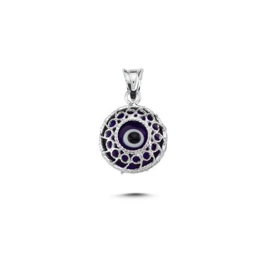 Wholesale Evil Eye Filigree Round Pendant