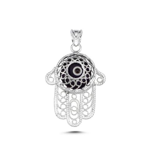 Wholesale Evil Eye Filigree Hamsa Pendant