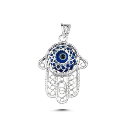 Wholesale Evil Eye Filigree Hamsa Pendant