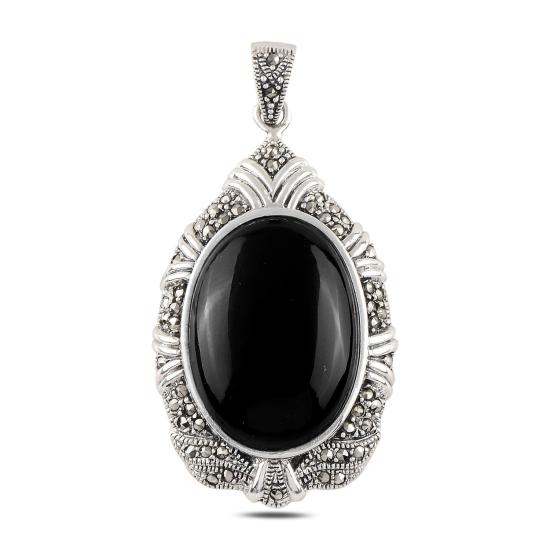 Wholesale Onyx & Marcasite Pendant