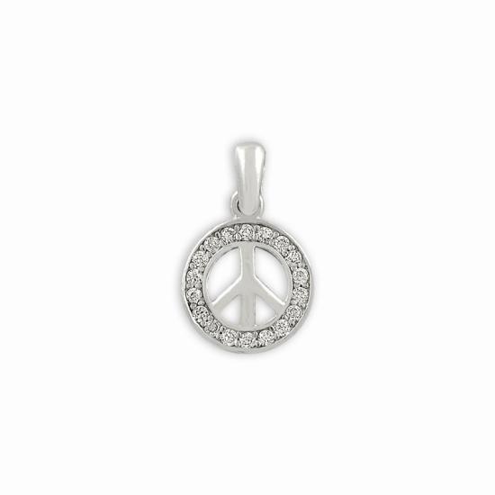 Wholesale CZ Peace Sign Pendant