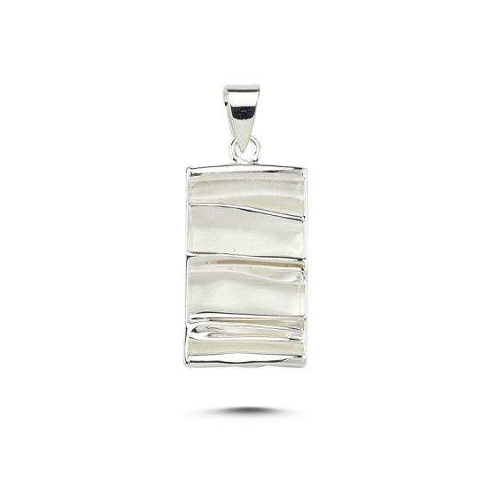 Wholesale Bark Rectangle Pendant