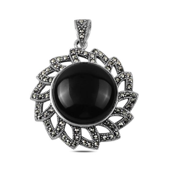 Wholesale Marcasite & Onyx Pendant