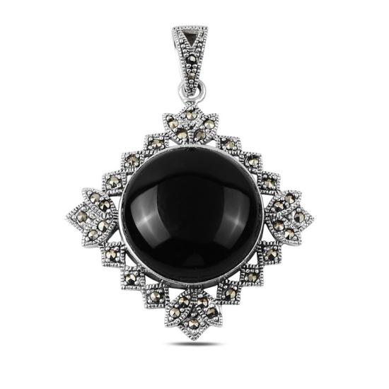 Wholesale Marcasite & Onyx Pendant