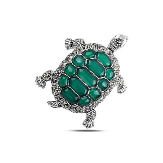 Wholesale Turtle Gemstone & Marcasite Brooch & Pendant