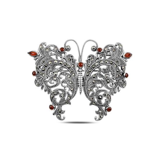 Wholesale Butterfly Gemstone & Marcasite Brooch & Pendant