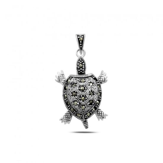 Wholesale Marcasite Movable Caretta Caretta Pendant