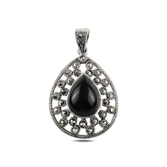 Wholesale Onyx & Marcasite Pendant