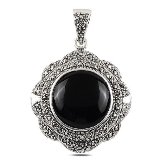 Wholesale Onyx & Marcasite Pendant