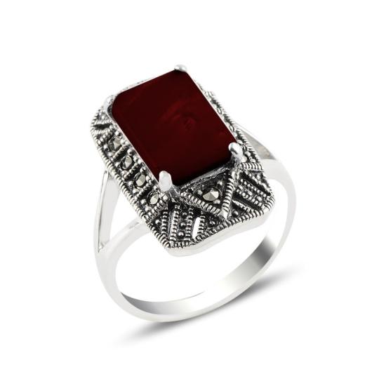 Wholesale Natural Stone Marcasite Ring