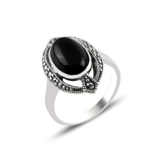 Wholesale Marcasite & Onyx Ring