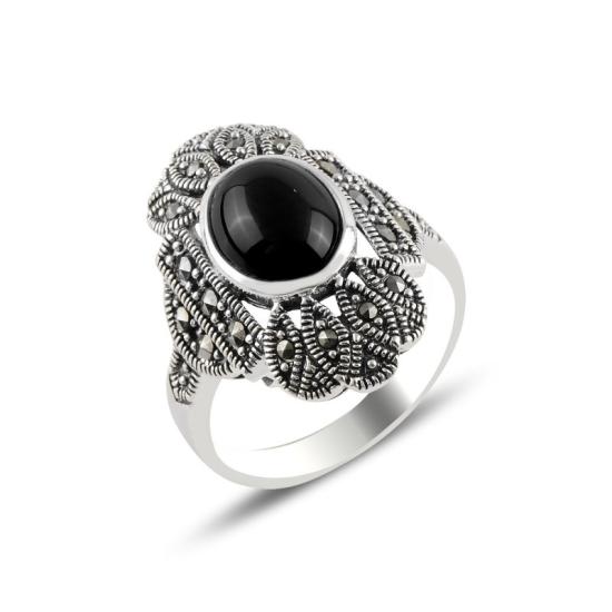 Wholesale Marcasite & Onyx Ring