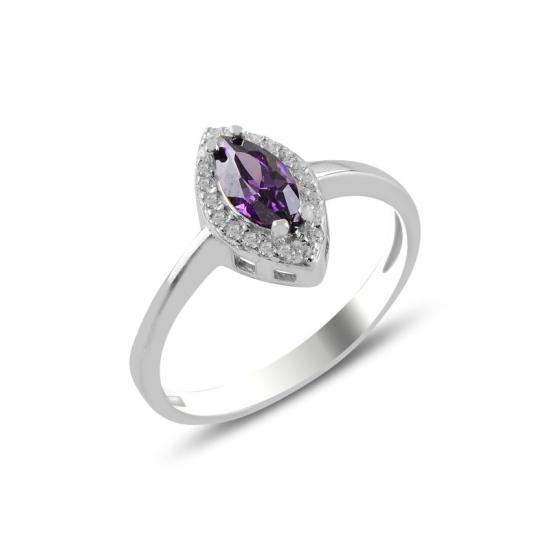 Wholesale Marquise CZ Halo Solitaire Ring