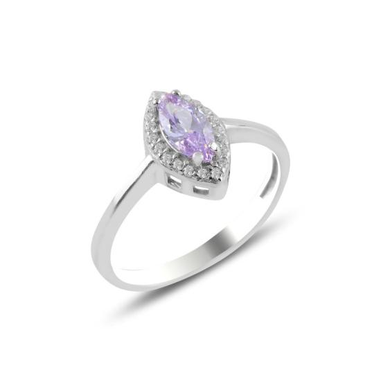 Wholesale Marquise CZ Halo Solitaire Ring