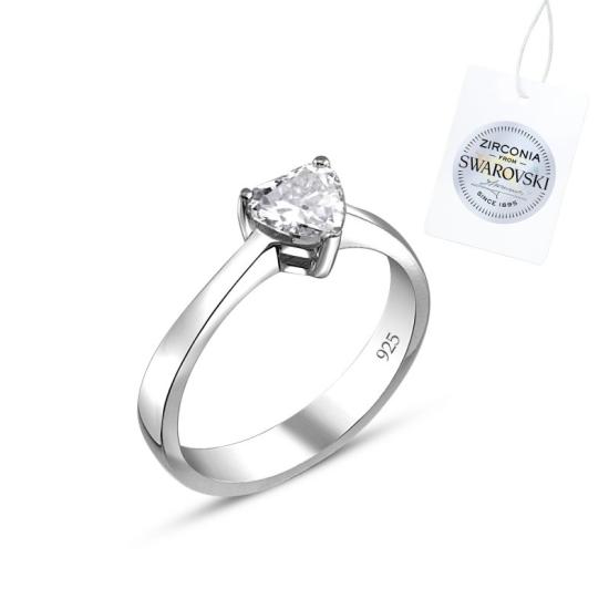 Wholesale Swarovski Zirconia Heart Solitaire Ring