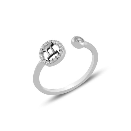 Wholesale Gemini Zodiac CZ Adjustable Size Ring