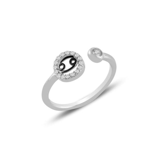 Wholesale Cancer Zodiac CZ Adjustable Size Ring