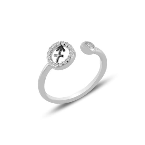 Wholesale Sagittarius Zodiac CZ Adjustable Size Ring