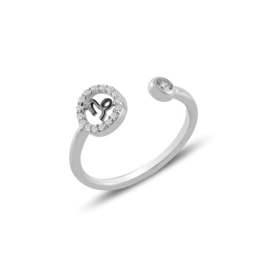 Wholesale Capricorn Zodiac CZ Adjustable Size Ring