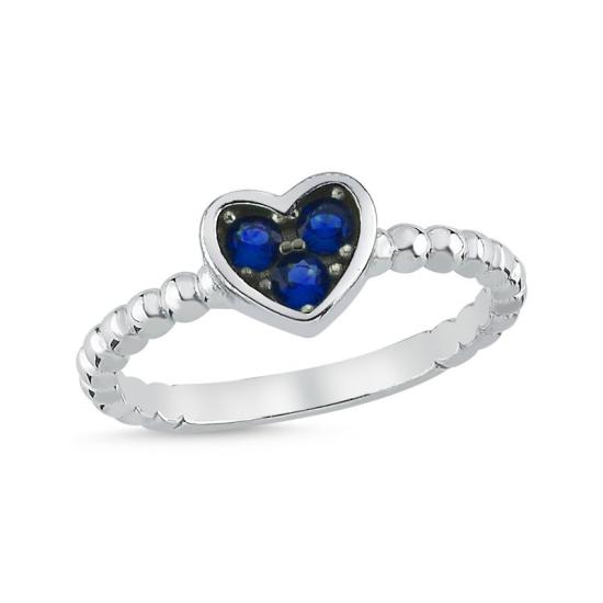 Wholesale Heart Sapphire CZ Ring