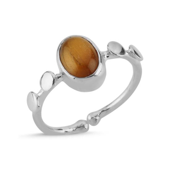 Wholesale Tiger’s Eye Adjustable Size Ring