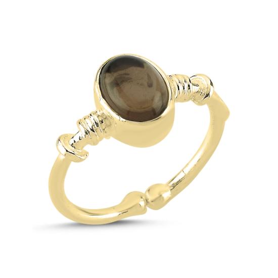 Wholesale Smoky Quartz Adjustable Size Ring