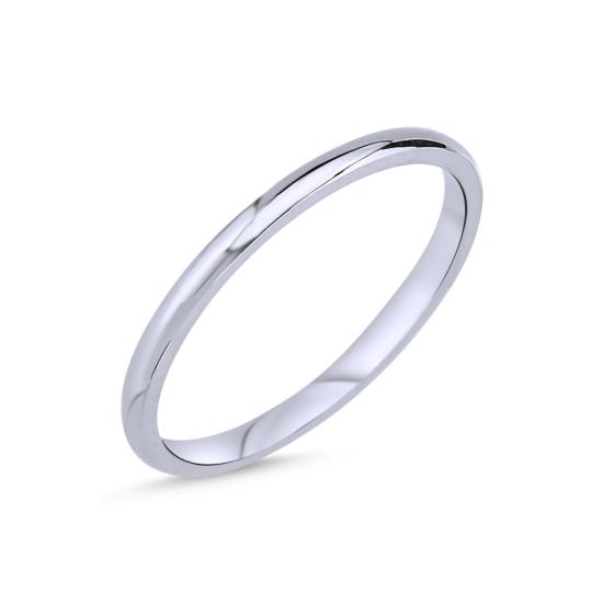 Wholesale 1.5mm D Shape Plain Band Ring