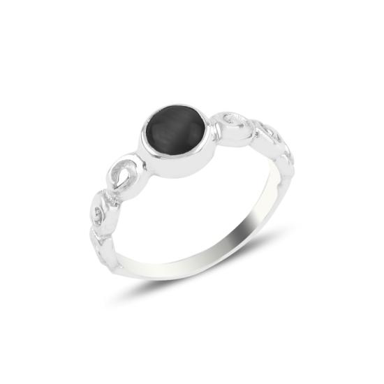 Wholesale Black Cat’s Eye Solitare Ring