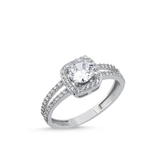 Wholesale CZ Halo Solitaire Ring