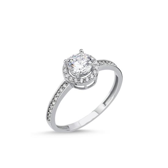 Wholesale CZ Halo Solitaire Ring