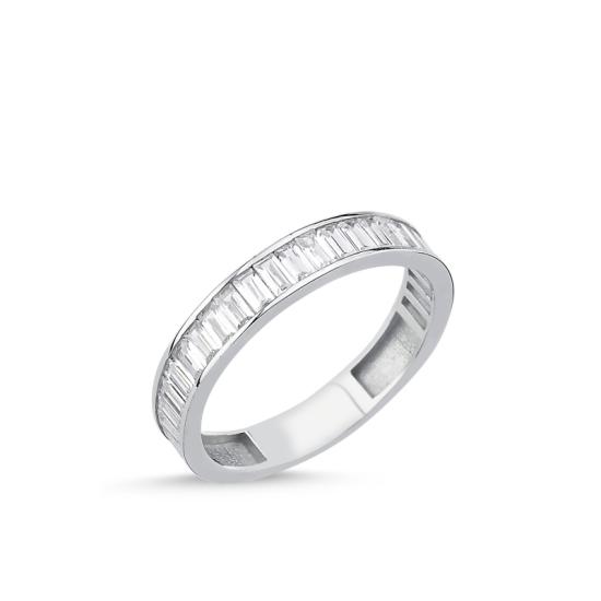 Wholesale Baguette CZ Half Eternity Ring