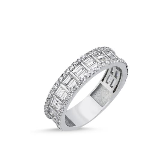 Wholesale Baguette CZ Half Eternity Ring