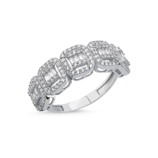 Wholesale Baguette CZ Half Eternity Ring