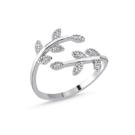 Wholesale Double Ivy CZ Adjustable Ring