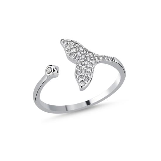 Wholesale Whale Tail CZ Ring