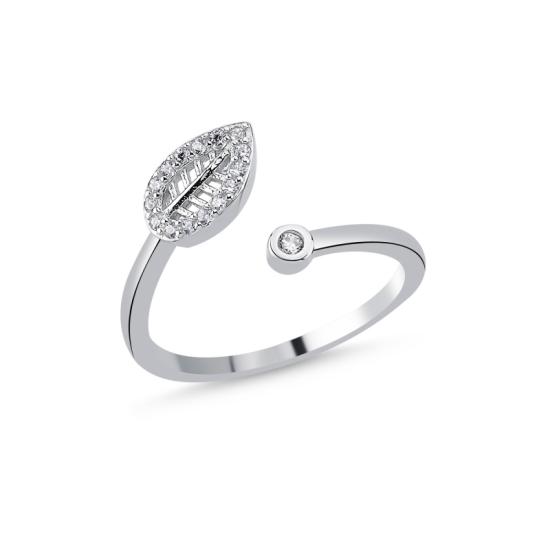 Wholesale Leaf CZ Adjustable Ring