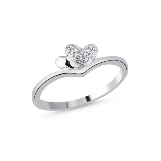 Wholesale Intertwined CZ Heart Ring