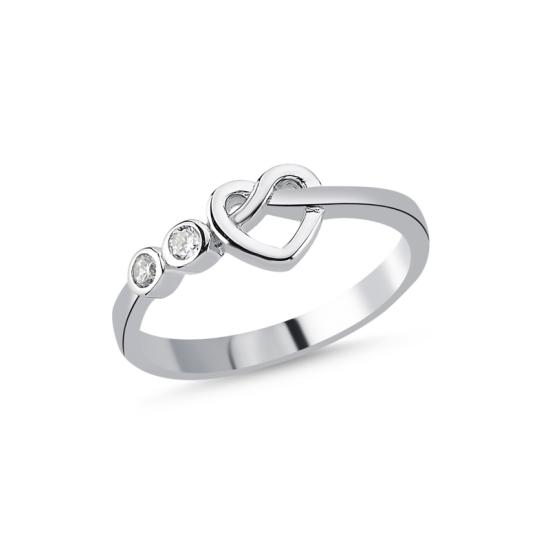 Wholesale Infinity Heart CZ Ring