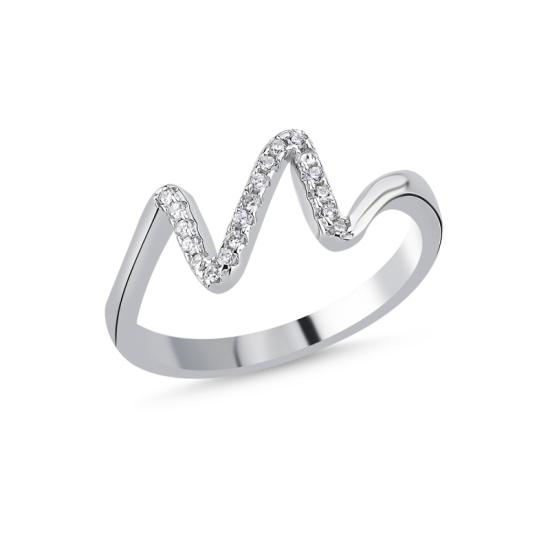 Wholesale Heart Rhythm CZ Ring