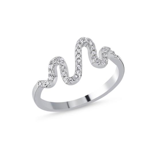 Wholesale Heart Rhythm CZ Ring