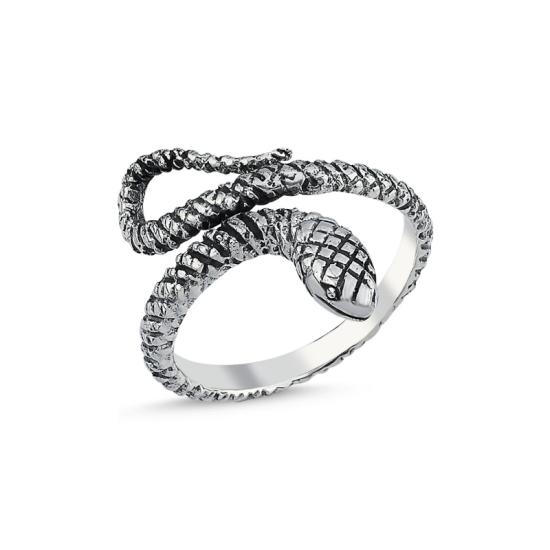 Wholesale Oxidised Snake Adjustable Ring