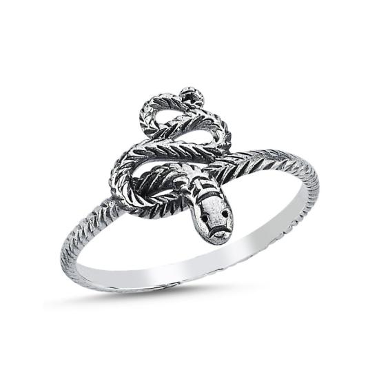 Wholesale Oxidised Snake Ring