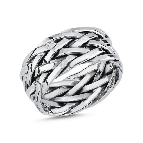 Wholesale Oxidised Weave Ring