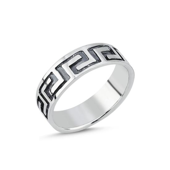 Wholesale Greek Key Oxidised Ring