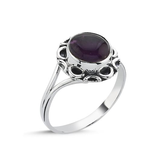 Worldwide Amethyst & Ethnic Oxidised Ring