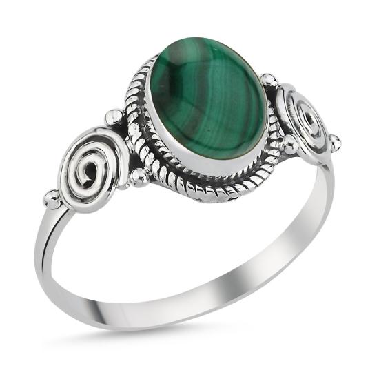 Wholesale Malachite Oval & Ethnic Oxidised Ring