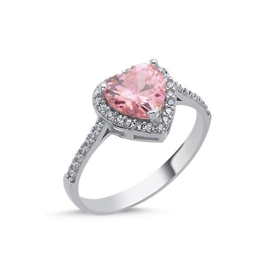 Wholesale Pink Heart CZ Ring