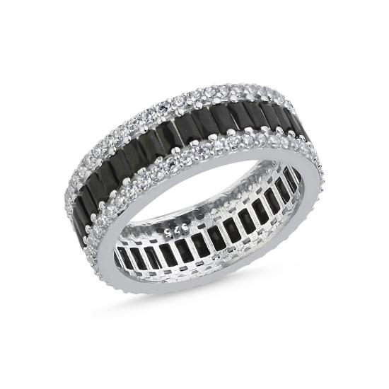 Wholsale Black Baguette & CZ Eternity Ring